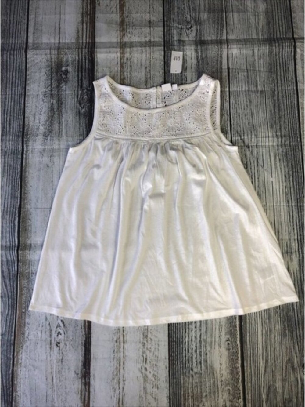 Gap Kids White Tank Dress Size Small With Flare Bottom